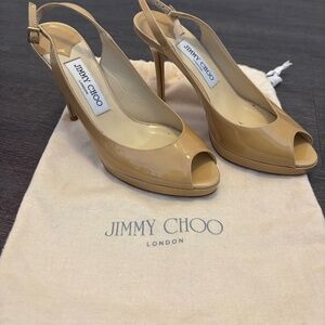 Jimmy Choo Nude Slingback Shoes